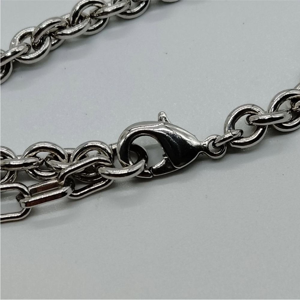 Christian Dior Chain Necklace Silvery Metallic With Box and Dust Bag - Picture 10 of 12